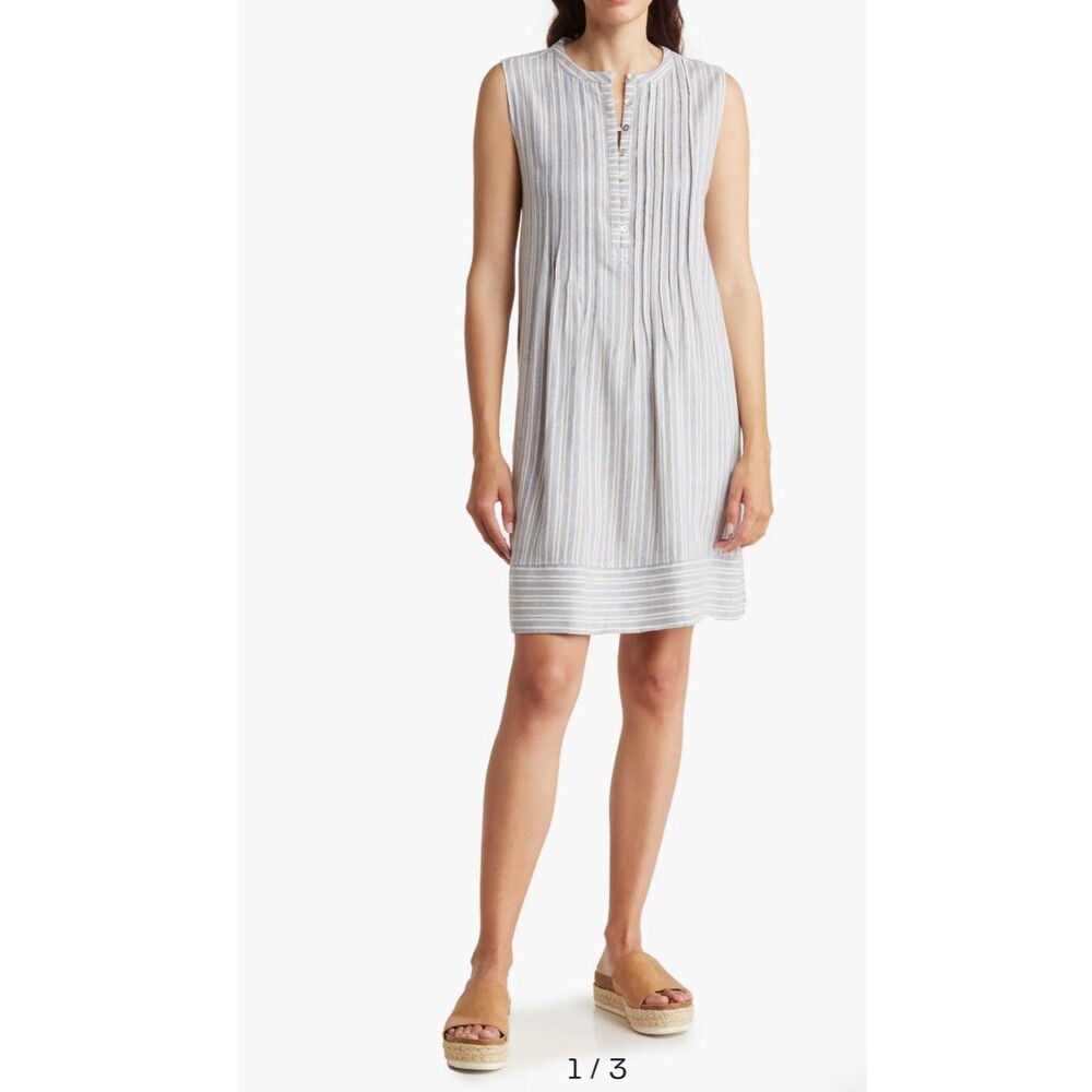 Casa Cabana Allegra Striped Shift Dress Coastal Beach XS